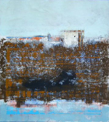 Córdoba. Oleo, acrílico, y tinta china sobre tabla.  106x95 cm. 1.800 €.