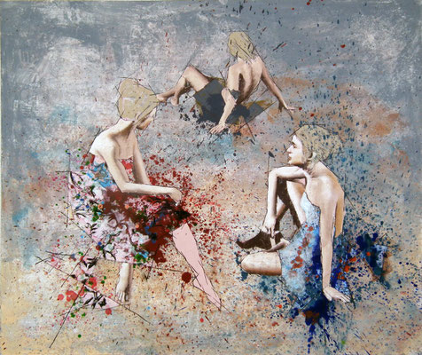 120x102cm. Oleo, acrílico y tinta china sobre tabla. 