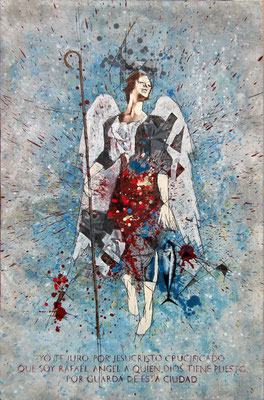 119x78 cm. Oleo, acrílico y tinta china sobre tabla. 