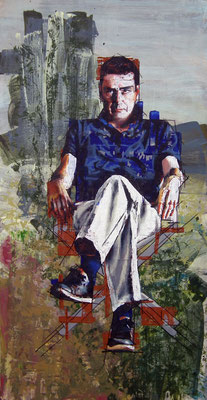 122x61 cm. Oleo, acrílico y tinta china sobre tabla. 
