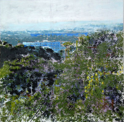 61x61 cm. Oleo, acrílico, y tinta china sobre tabla. 670 cm.