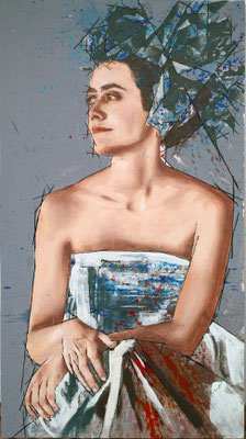 107x60 cm. Oleo, acrílico y tinta china sobre tabla. 
