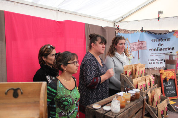 Caramel et chocolat sur le stand de Géraldine Veyret