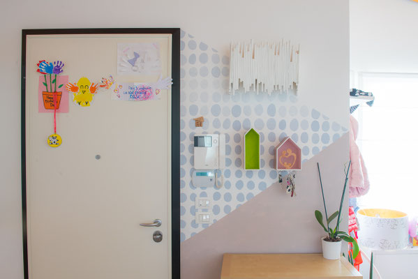 Decorazione di una parete di entrata, abitazione privata