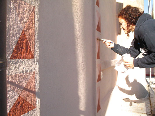 Decorazione esterni, con pittura ai silicati