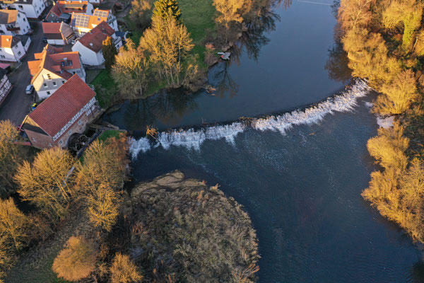 Lahn River Weir, near Marburg, Germany