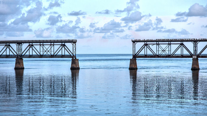 " A missing link"  - Old railroad bridge, The Keys, Florida