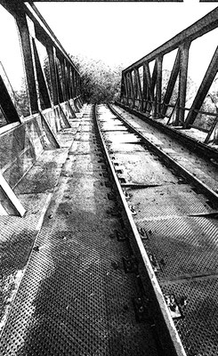 old railroad bridge ( no longer in service ) kranichstein, germany