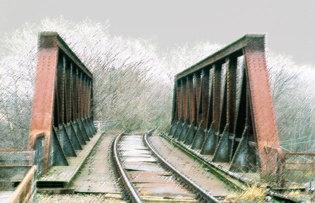 old railroad bridge ( no longer in service ) kranichstein, germany