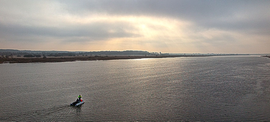 Lielupe in the winter, Latvia