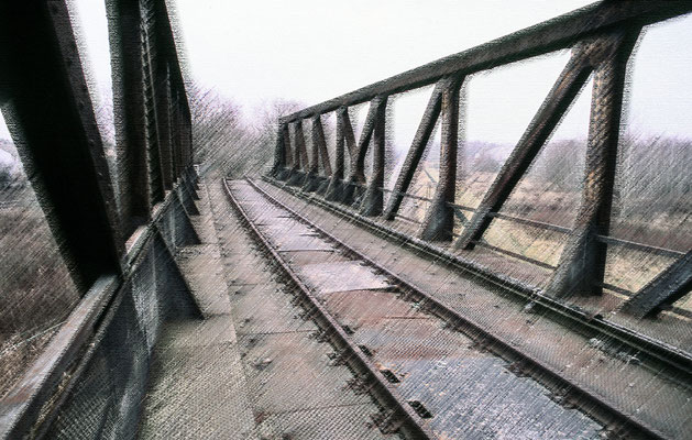 old railroad bridge ( no longer in service ) kranichstein, germany