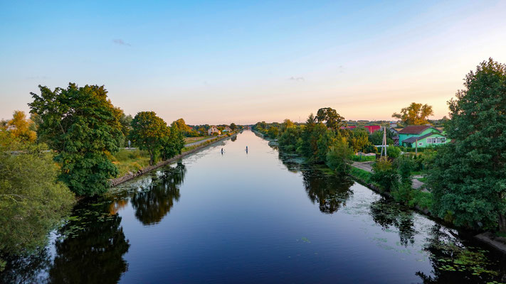 Pollesk (Labiau) Canal, towards Pollesk (Labiau),  Kaliningrad Oblast, Russia