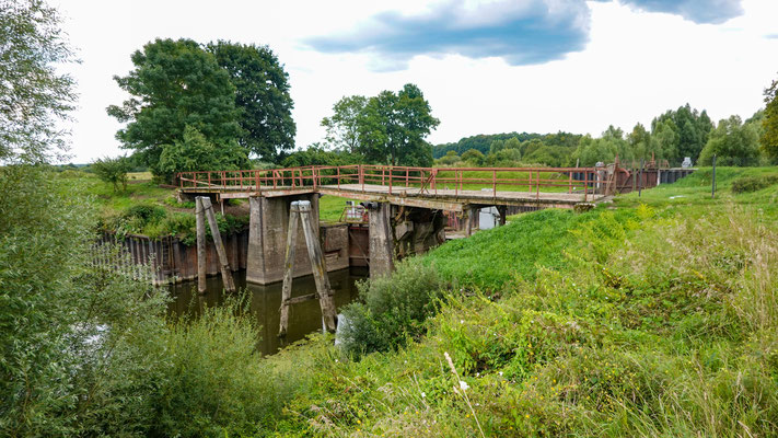 Floodgate, Pregolia River, Znamensk (Wehlau), Kaliningrad Oblast, Russia