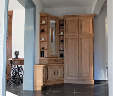 Agencement d'entrée en chene massif