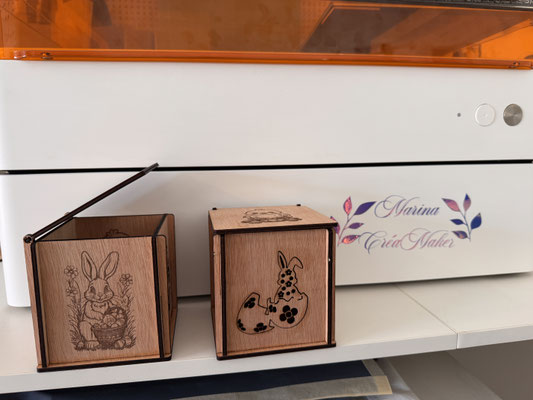 Marina CréaMaker - Création boite de paques bois