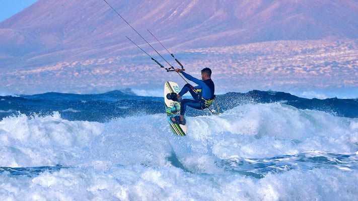 Kiter am Playa de Famara