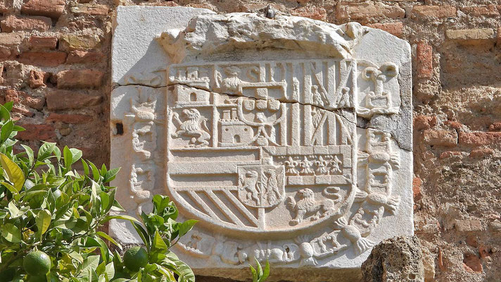 Alcazaba von Malaga - Detail Wappen