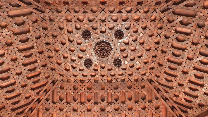 Alcazaba von Malaga- Detail Holzdecke