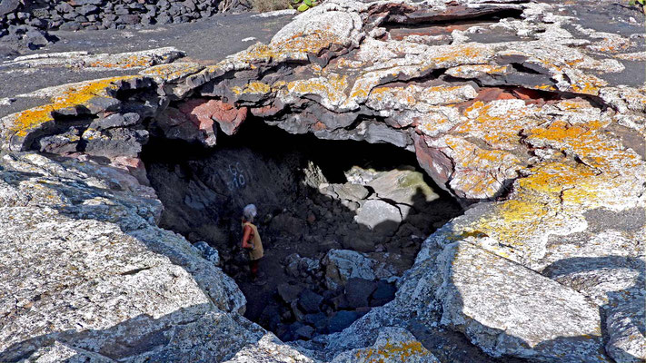 Cueva de los Naturalistas - der kleine Jameo dient uns als Eingang.