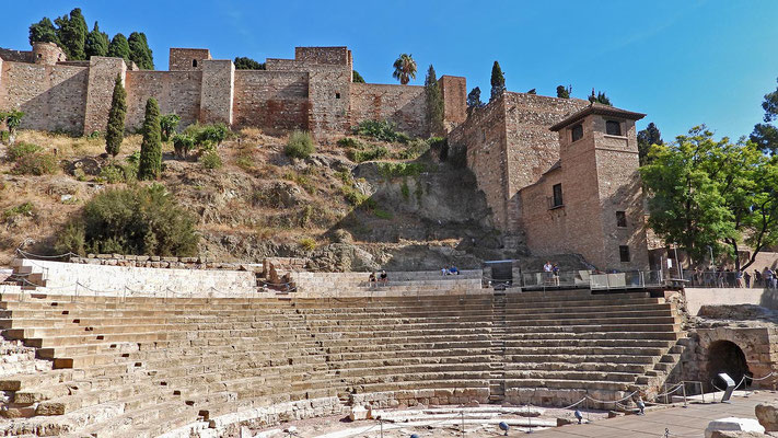 Alcazaba von Malaga mit römischen Theater