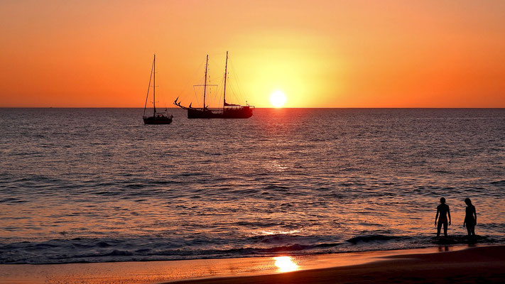 Sonnenuntergang an der Playa Mujeres.