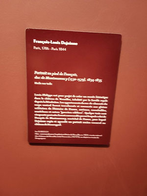 DRAGUI MUSEE Informations sur le portrait en pied de François duc de Montmorency
