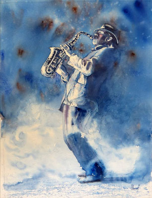 Le saxophoniste réalisé par christine