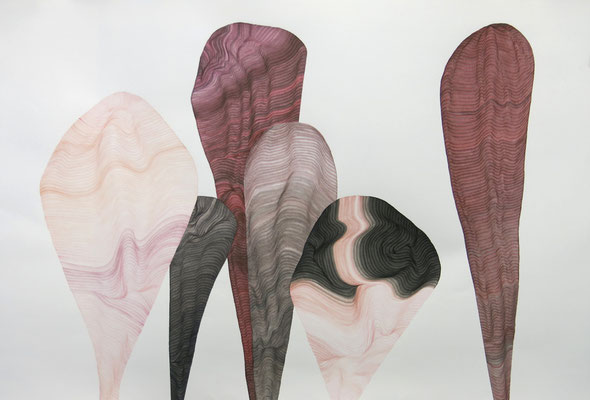 Parkanlage, 2018, drawing ink on paper,  70 x 100 cm