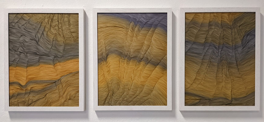  yellow landscape, 2022, drawing ink on paper, 32 x 24 cm