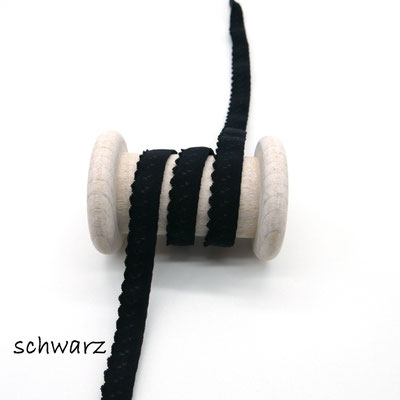 Falzgummi mit Bogenkante in Schwarz