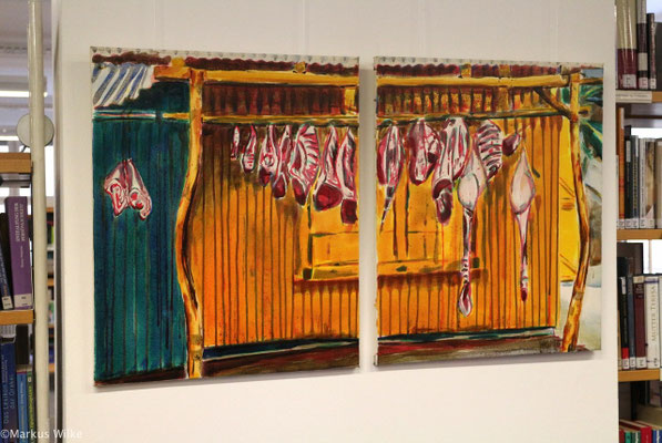 Carne, 2010, Acryl auf Leinwand, 60 x 100 cm, 2tlg