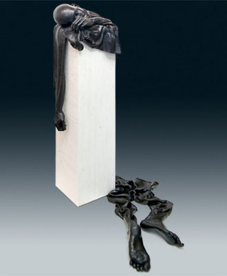 Ton Voortman, En attendant Godot, bronze, 130 cm