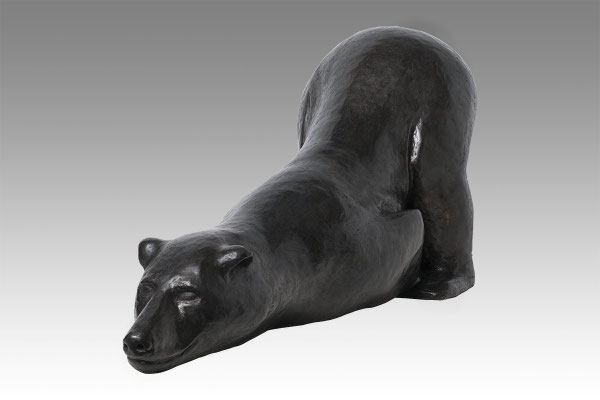 Willemien Fransen Bronze sculpture Polar Bear 70x35 cm