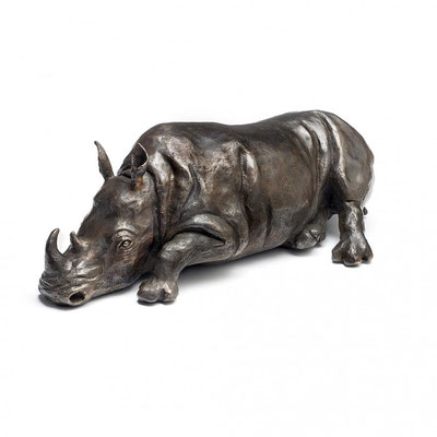 Willemien Fransen Brons / Bronze Neushoorn / Rhinoceros 31 x 15 cm