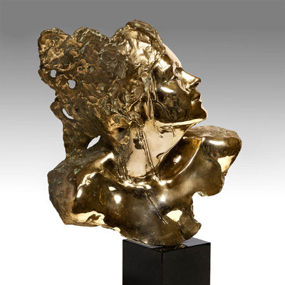 Godfried Dols, bronze, Maschera de Belezza, 45x40x25 cm. EUR 8,500