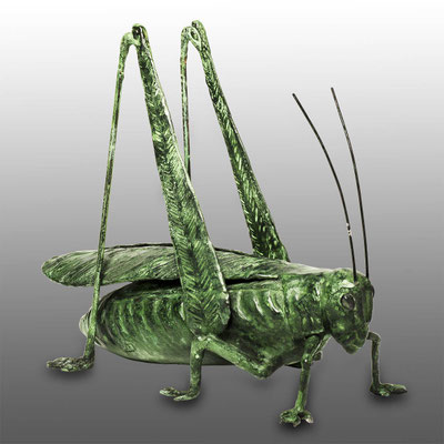 Willemien Fransen Brons / Bronze Sprinkhaan / Grasshopper 40 x 32 cm