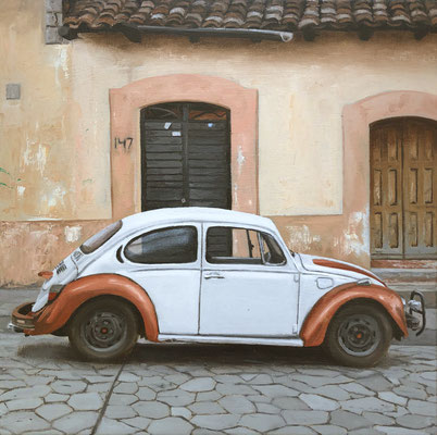 Scott Duce, "Vocho Viejo #30," 2017, oil on panel, 8 x 8 inches, $1,500