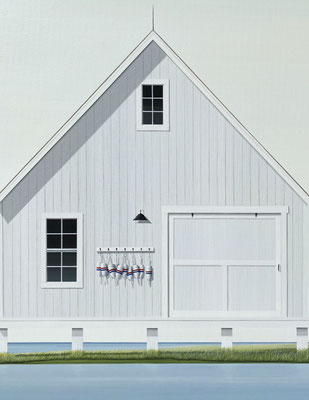 Detail from "Red, White & Blue," 2020, acrylic and watercolor pencil on canvas, 36 x 40 inches - SOLD