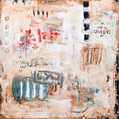 Bill Fisher, "Lowland," 2013, oil and cold wax on panel, 30 x 30 inches, $7,000
