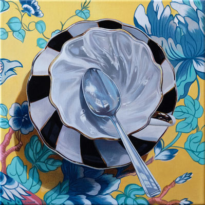 Sherrie Wolf, "Teacup 5," 2019, oil on linen, 12 x 12 inches, $2,400