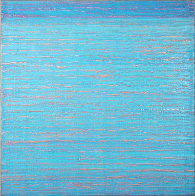 Joanne Mattera, "Silk Road 423," 2020, encaustic on panel, 18 x 18 inches, $4,400