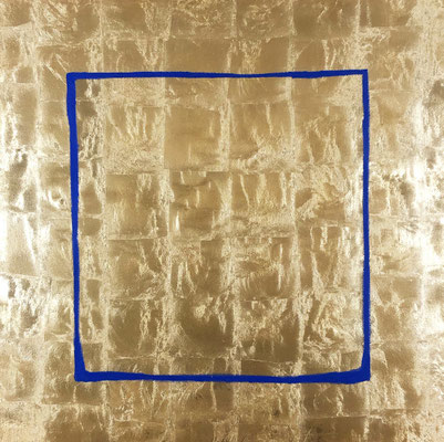 Joel Grossman, "Approximate Mathematics #11," 2019, oil and gold-leaf on canvas, 40 x 40 inches, $6,000