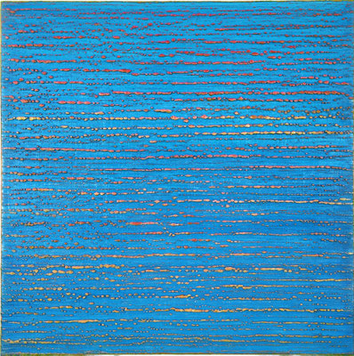 Joanne Mattera, "Silk Road 469," 2020, encaustic on panel, 18 x 18 inches, $4,400