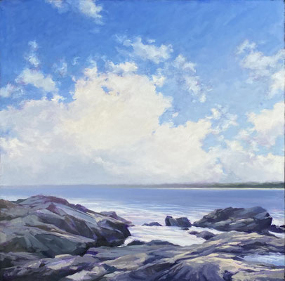 Margaret Gerding, "Granite Point," 2021, oil on canvas, 40 x 40 inches, $7,500