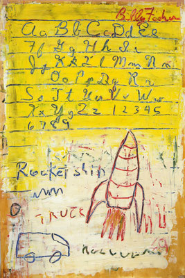 Bill Fisher, "Billy Fisher," 2015, oil and cold wax on panel, 40 x 26 inches, $7,300