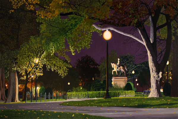 Andrew Woodward, "Night Gardens," 2013, acrylic on canvas, 24 x 36 inches - SOLD