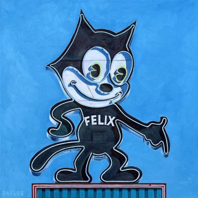 Will Rafuse, "FELIX," 2021, oil on canvas, 24 x 24 inches, $3,800