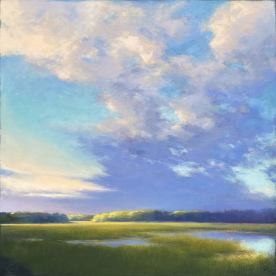 Margaret Gerding, "Last Light," 2022, oil on canvas, 30 x 30 inches, $5,000