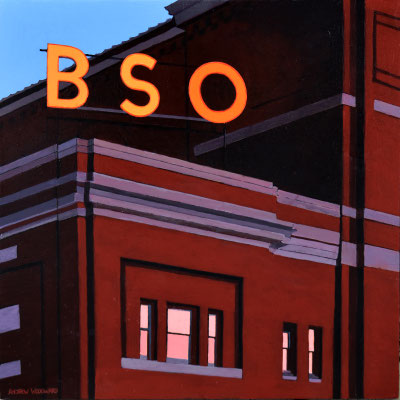 Andrew Woodward, "BSO (Boston Symphony Orchestra,)" 2021, acrylic on panel, 12 x 12 inches, $2,400