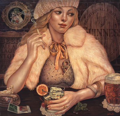Danny Galieote, "The Bonnie Lass," 2017, oil on canvas, 24 x 24 inches, $7,500
